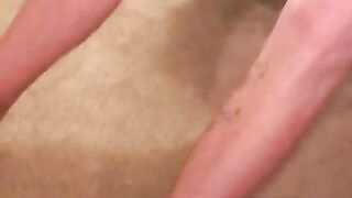 Beard-Tattoo Mature Guy Jerking Off & Covering Himself In His Own Semen
