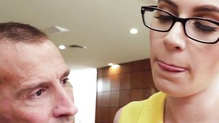 Teen Daughter's Best Friend Gets A Facial Load From Step-Brother In Law