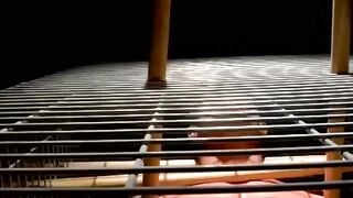 Bondage Submissive's Ball Stretching Ordeal with Dominant Mistress