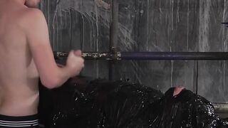 Hand Job Play - Hot Blonde Babe Gives HandJob to Her Older Man in Gloves