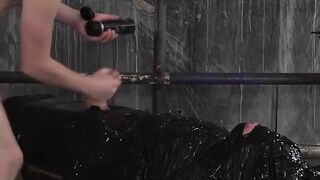 Hand Job Play - Hot Blonde Babe Gives HandJob to Her Older Man in Gloves