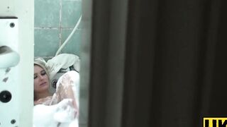 UK Sub Slut Scene 3 - Busty Blonde Riding Hard Dick & Facial
