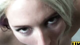 UK Sub Slut Scene 3 - Busty Blonde Riding Hard Dick & Facial