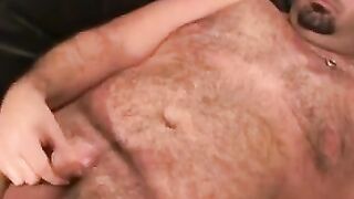 Hairy Bear Jacks Off And Shoots A Load Solo