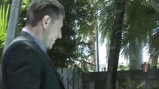 Pool Side Hook-Up Turns into Anal Threesome with Hunkry Boys