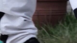 Outdoor Freak Blindfolded Bondage - Big Dick Thrashing Pussy of Hot Babe Emily Reyes