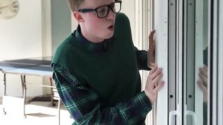 TeensGoHard - Group-Fuck with Spectacles Stud Fucks Friends Hard