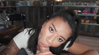 Pov - Ammenea Green's Thick Panties Get Soaked In Her Creampie Filled Pussy