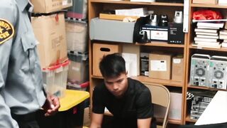 Asian Shoplifting Slut Gets Raw Rough Sex From Officer With Big Black Dick