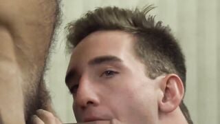 Beard-Hung Stepdad's Slutty Stepson Fucked Hard After Wet & Messy Deepthroat