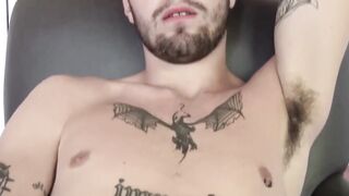 Huge-Dick Barebacks Hunk with Inked Body - Facial Finish