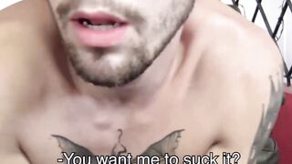 Huge-Dick Barebacks Hunk with Inked Body - Facial Finish