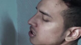 Rough Anal Threesome - barely legal Latinx Guy Sucks & Fingers Pussy Before Hardcore Sex