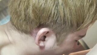Asian Hunk Gives A Sensual Blowjob And Gets Facialed