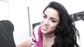 Monica Santhiago's Wet Panties - Huge Load in Her Hot Little Slutty Face