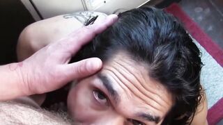 Asian Babe Drools Over Huge Dick in Rough Blowjob