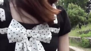 Hairy Honeypot - Park Porn Princess Fingers Her Furry Vagina