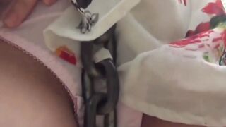 Asian Babe Unleashes Golden Shower in Public Toys Play