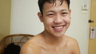 Asian Twinks Bareback Threesome - Raw Anal Action with Daddy's Boy
