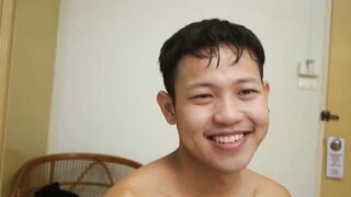 Asian Twinks Bareback Threesome - Raw Anal Action with Daddy's Boy