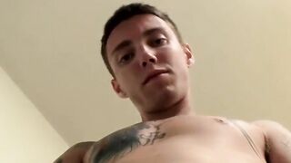 Hairy Bear Jacks Off His Huge Uncut Dick - Solo Masturbation