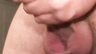 Bald & Big-Dicked Amateur Jerking Off Solo And Shooting A Massive Load
