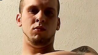 Solo Straight Thug Strokes Huge Dick & Blasts Massive Load