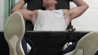 Horny Guy Enjoys Foot Fetish Fun With Gloves And Toes