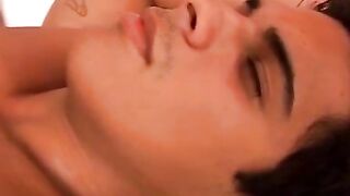 Brazilian Babe Gets Rimjob & Facial in Massage Parlor