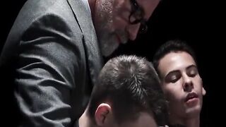 Hairy Bear's Hardcore Anal Fucking - Old Man Fucks Hunk Boy