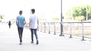 Twink Outdoor Barebacks - Raw Anal Sex in Public Park