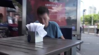 Twink Outdoor Barebacks - Raw Anal Sex in Public Park