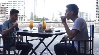 Twink Outdoor Barebacks - Raw Anal Sex in Public Park