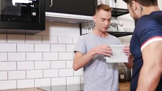Dirty Talking Housewife - Old Man Fucks barely legal Wife In The Ass