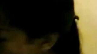 Asian beauty in lingerie teases her lover before seducing him on stairs