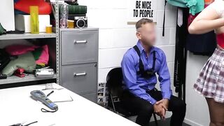 Big-boobed busty blonde Crystal Chase is handcuffed & pounded hard in rough cop sex