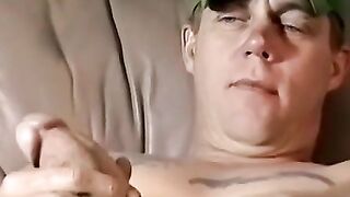 Tatted Up Hunk Jerking Off To Eruption - Hot Guy With Ink Shows His Load