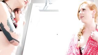Redheaded Transexual Fucks Blond Babe's Ass - Ink-Trap Crossdresser