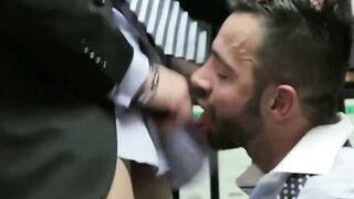 Rough & Raw Spitting Threesome with Hunk Martín Mazzà