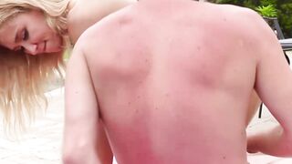 Petite Blondie With A Round Ass - Poolside Fuck Fest Featuring Chanell Collins