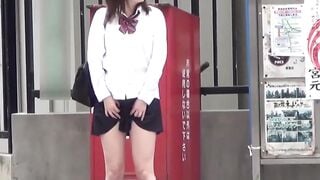 Public Panties Flash #2 - Busty Japanese Teen Faces Exposed in Classroom