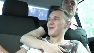 Three Hunks Suck And Fuck In A Moving Van - Anal Adventures