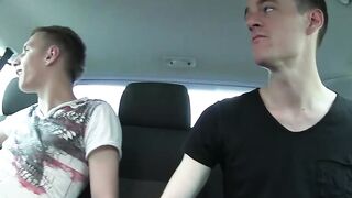 Three Hunks Suck And Fuck In A Moving Van - Anal Adventures