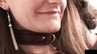 Dominatrix Leashes Pet-Like Teen in BDSM Dungeon
