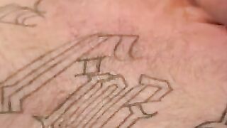Hairy Bear's Hunk Fucks Himself With His Own Hand And Shoots A Load