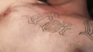 Hairy Bear's Hunk Fucks Himself With His Own Hand And Shoots A Load