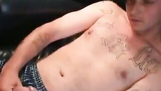 Hairy Bear's Hunk Fucks Himself With His Own Hand And Shoots A Load