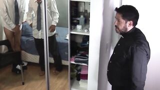 3way Thrill! Older Guy Joins Twink Duo For Raw Hardcore Action