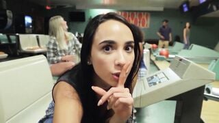 Bowl-Her-Over! - Gabby Ortega Rides A Dick In Bowling Alley And Gets Sloppily Fucked