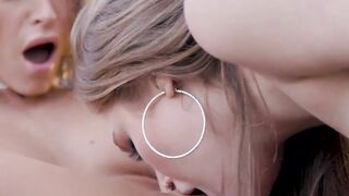 Lesbians Scissoring - Girlfriend's Prom Night Surprise Fuck
